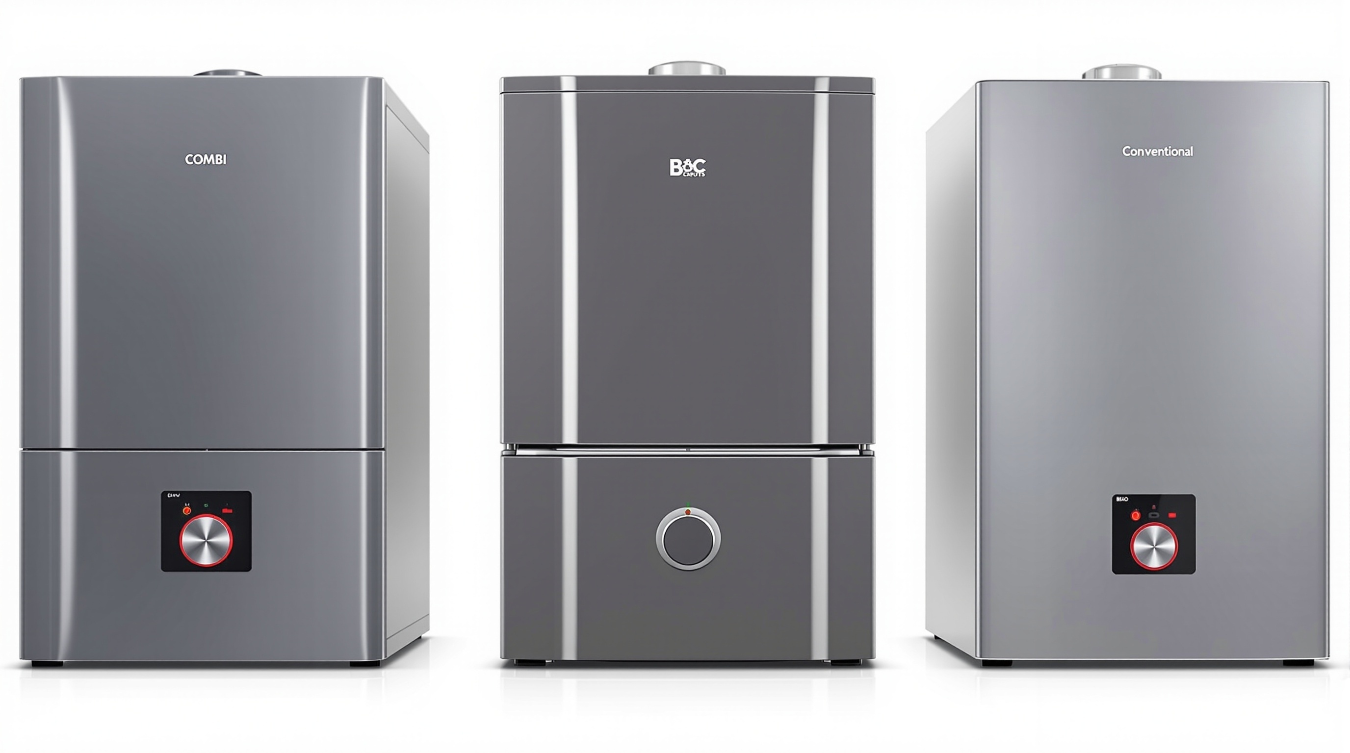 Comparison of different boiler types including combi, system, and conventional boilers
